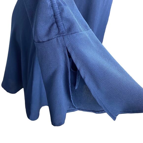 THE FIFTH LABEL Tie Neck Long Sleeve Dress Sz XS Blue - Picture 3 of 8